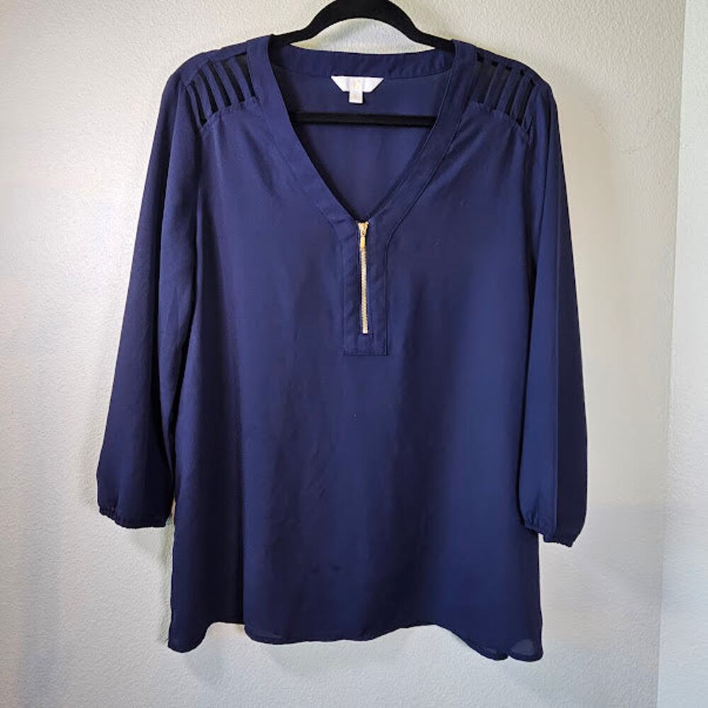 C Navy Blue Shirt- Women's L- Estimated Retail $30